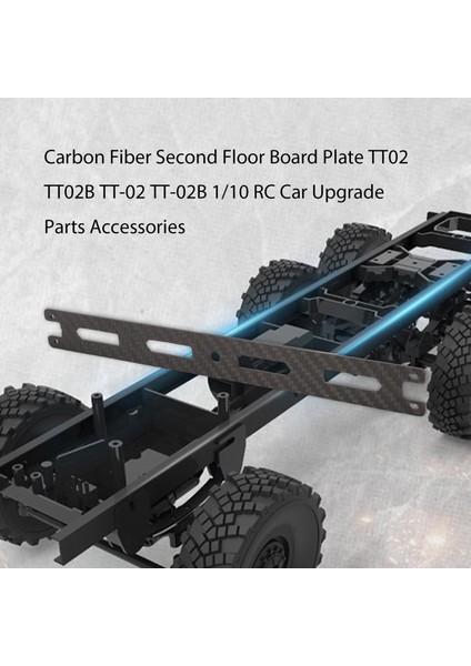 Karbon Fiber Ikinci Zemin Kurulu Plaka Tamiya TT02 TT02B Tt-02 TT-02B 1/10 Rc Araba Yükseltme Parçaları Aksesuarları (Yurt Dışından)