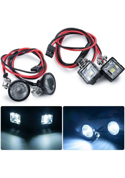 Rc Araba LED Işıkları Farlar Spot 1/10 Rc Paletli Traxxas Trx4 Trx6 Eksenel SCX10 90046 Wraith RR10 Mst Redcat, B (Yurt Dışından)