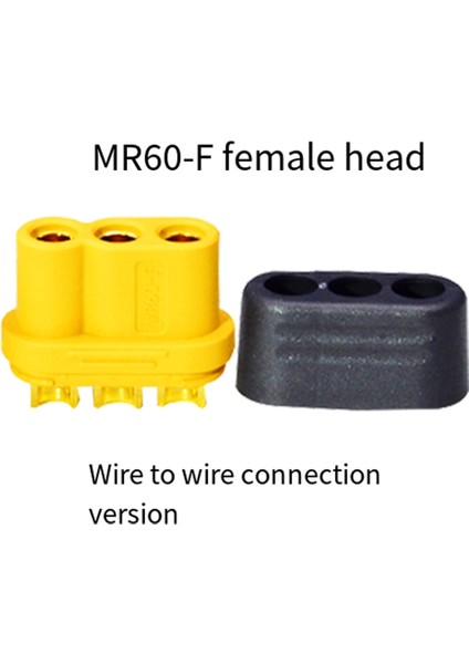 10 Çift MR60 Mr 60 Yanmaz Kadın Erkek Üç Çekirdekli Konnektör Kılıf ile 3.5mm Pirinç Altın Kaplama Lipo Esc Rc Modeli (Yurt Dışından)