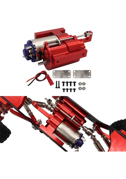 Metal 2 Hız Şanzıman Şanzıman Wpl C14 C24 B14 B24 Mn D90 Mn-90 MN98 MN99S Rc Araba Yükseltme Parçaları, Kırmızı (Yurt Dışından)