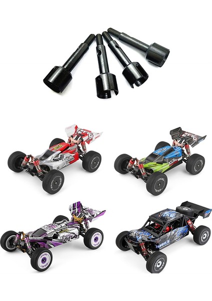 4 Adet Metal Tekerlek Aks Tahrik Mili Fincan Wltoys 144001 124019 124018 Rc Araba Yükseltme Parçaları Aksesuarları (Yurt Dışından)