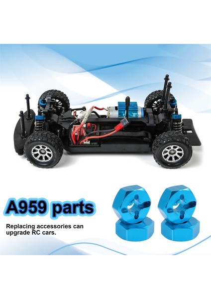 4 Adet Altıgen Birleştirici Jant Altıgen 7mm Yükseltme 12MM Metal Adaptörü 1/18 Wltoys A949 A959 A969 A979 K929 1/10 Lastikler (Yurt Dışından)