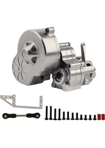 Metal Komple Şanzıman Şanzıman Kutusu Kazma Dişlisi 1 Hız 1/10 Rc Paletli Araba Eksenel SCX10 AX10 Wraith, Titanyum (Yurt Dışından)