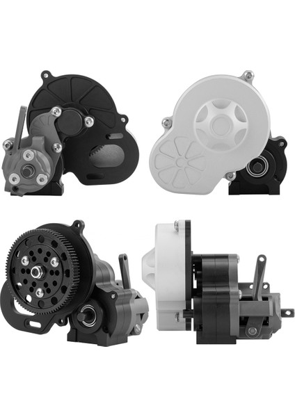 Metal Komple Şanzıman Şanzıman Kutusu Kazma Dişlisi 1 Hız 1/10 Rc Paletli Araba Eksenel SCX10 AX10 Wraith, Titanyum (Yurt Dışından)
