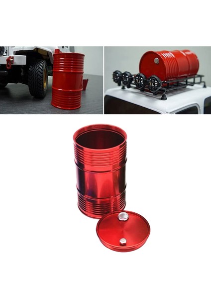 Metal Yağ Bidonu Yakıt Deposu Konteyneri 1/10 RC4WD D90 SCX10 Kaya Paletli Rc Araba Dekor Aksesuarları (Yurt Dışından)