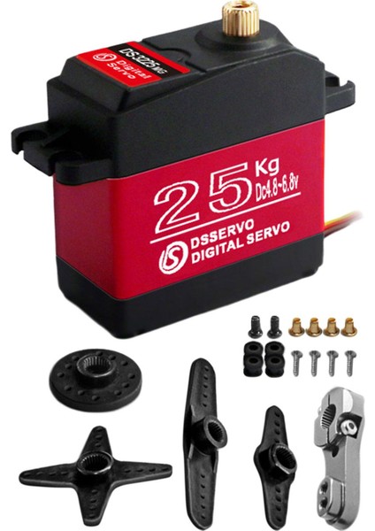 Araçlar Için Rc 25KG Dijital Servo Fırçasız Dişli Servo Motorlar Rc Tekne 270 Derece (Yurt Dışından)