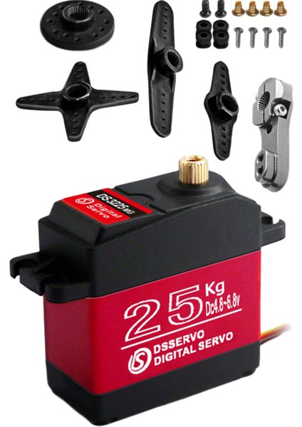 Araçlar Için Rc 25KG Dijital Servo Fırçasız Dişli Servo Motorlar Rc Tekne 270 Derece (Yurt Dışından)