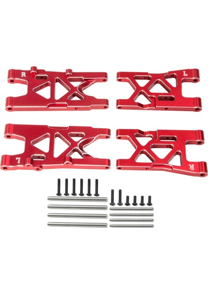 Arrma 1/8 Mojave 4x4 4s Blx Yükseltme Parçaları Kırmızı Için Alüminyum Ön ve Arka Süspansiyon Kolları (Yurt Dışından)