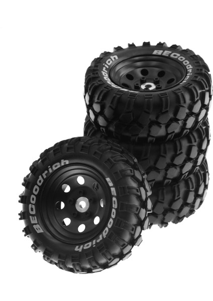 Adet 1.9 Inç Metal Jant Lastik Lastik 1/10 Rc Paletli Trx4 SCX10 D90 4103 90046 Fr4 Fms Nt4-Siyah (Yurt Dışından)