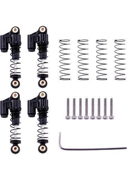 Eksenel SCX24 90081 Rc Araç Trail Modeli Acc Black Için 4x Şok Emiciler Damper (Yurt Dışından)