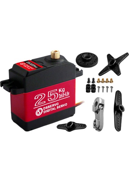 Araçlar Için Rc 25KG Dijital Servo Fırçasız Dişli Servo Motorlar Rc Tekne 270 Derece (Yurt Dışından)