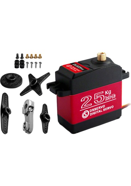 Araçlar Için Rc 25KG Dijital Servo Fırçasız Dişli Servo Motorlar Rc Tekne 270 Derece (Yurt Dışından)