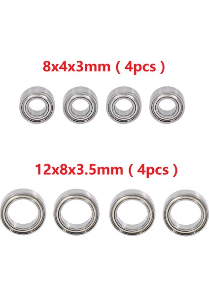 8 Adet Rulman Seti SG1603 SG1604 Sg 1603 Udırc UD1601 UD1602 UD1603 UD1604 1/16 Rc Araba Yedek Parça Aksesuarları (Yurt Dışından)