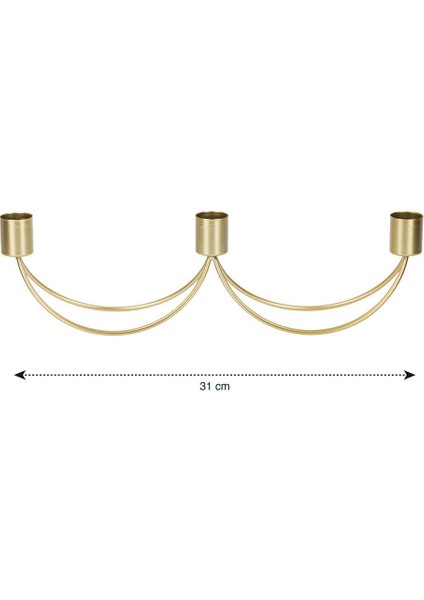 Lcw Home Dekoratif Metal Şamdan Mumluk 3'lü