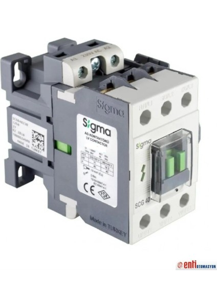SCG065230 Kontaktör 30KW 230V Ac 1 Na + 1 Nk