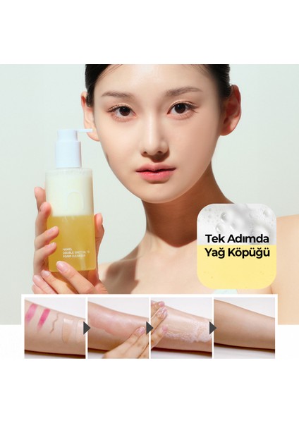 Jojoba Seed Oil Double Shot Foam Cleanser Çift Fazlı Temizleyici Kore 200ml fırsatları