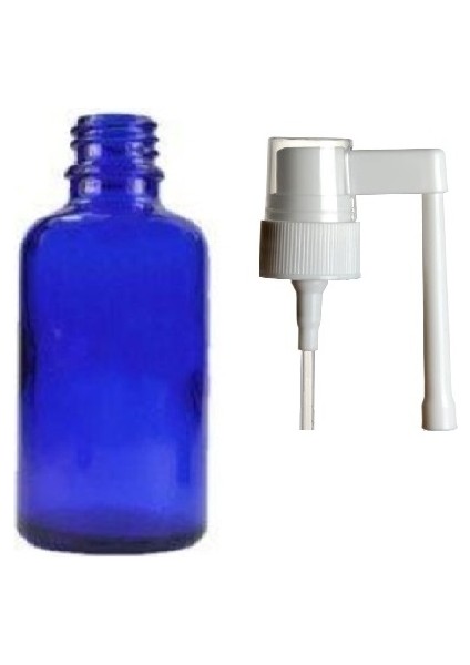 30 ml Mavi Ağız Spreyi Başlıklı Cam Şişe,12 Adet
