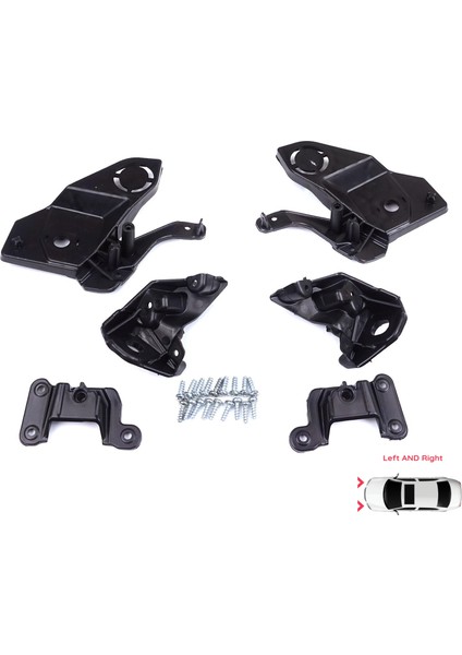 BHL581 Peugeot 208 E-208 Mk2 P21 2008 E-2008 Mk2 P24 2019-ON Için Sağ Sol Ön Far Ayak Tamir Seti