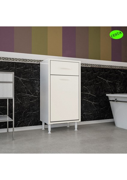 Mutfak Dolabı Sepetli Banyo Dolabı Kirli Camasır Dolabı