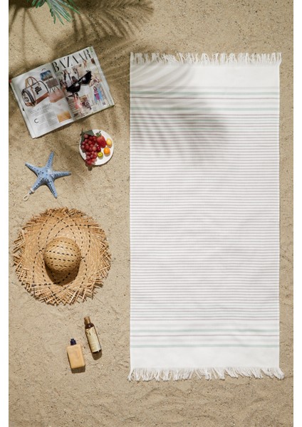 Summer Leaf & Stripe 2'li Peştamal Plaj Havlusu 70X150 cm fiyatları