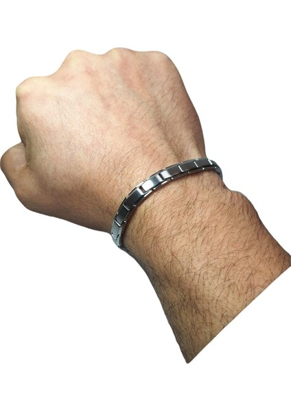 JTSS25ÇEB1480 Italyan Charm Desen Model Gümüş Gri Renk Künye Paslanmaz Renk Atmaz 316 L Janti Çelik Bileklik fiyatları