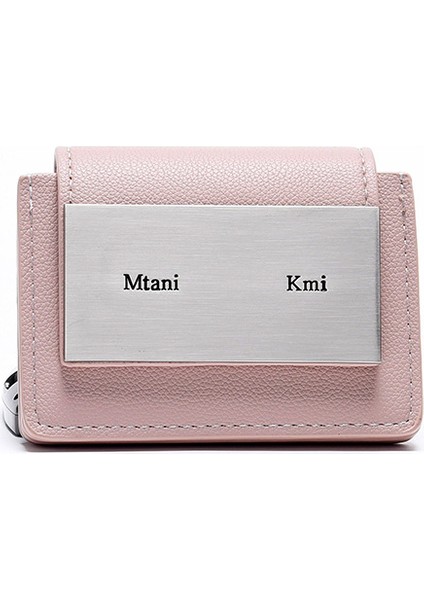 Cüzdan Kart Tutucu Seçılmiş Çevre Dostu Pu Malzeme Popüler ve Sade Stil, Pembe (Yurt Dışından)