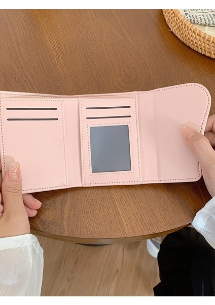 Cüzdan Kart Tutucu Seçılmiş Çevre Dostu Pu Malzeme Kolayca Deforme Olmaz Kontrast Renk Stili, Pembe (Yurt Dışından) fiyatları