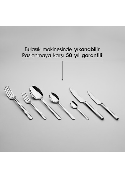Dalyan Sade 12 Kişilik 84 Parça Deri Kutulu Çatal Kaşık Bıçak Takımı