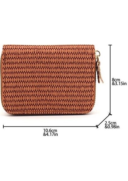 Cüzdan Kart Tutucu Yüksek Kaliteli Deri Kumaş Düz Renk Basit Desen, Mor (Yurt Dışından)