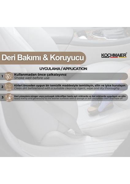 Gerçek & Suni Deri Bakımı Besleyici Koruma Doğal ve Yarı Mat 500 ml modelleri