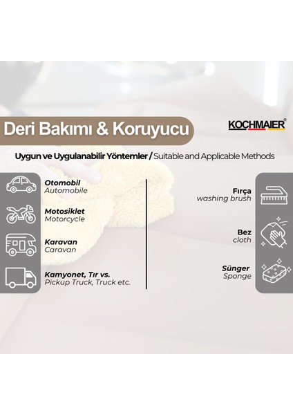 Gerçek & Suni Deri Bakımı Besleyici Koruma Doğal ve Yarı Mat 500 ml fırsatları