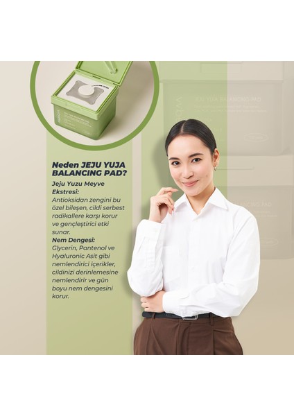 VV BETTER Jeju Yuja Cera Balancing Pad Cilt Dengeleyici Tonik Ped ZINC PCA PHA Kore 120pcs