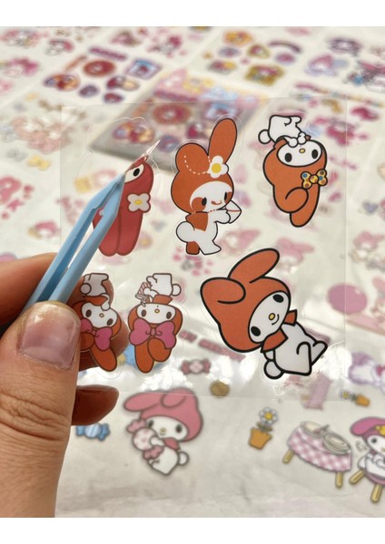 Sanrio Karakter My Melody 25 Yaprak Pet Sticker Set Sarı Paket/su Geçirmez/etiket modelleri