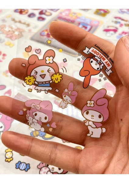 Sanrio Karakter My Melody 25 Yaprak Pet Sticker Set Sarı Paket/su Geçirmez/etiket fırsatları