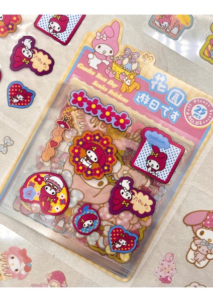 Sanrio Karakter My Melody 25 Yaprak Pet Sticker Set Sarı Paket/su Geçirmez/etiket indirimleri