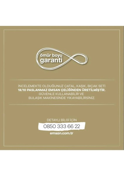 Sedir 84 Parça 8 Kişilik Çatal & Bıçak & Kaşık Seti, Paslanmaz Çelik indirimleri