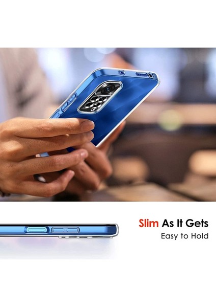 Xiaomi Redmi Note 11 Pro - 12 Pro 4g Uyumlu Kılıf Kamera Çıkıntılı Korumalı Renksiz Yumuşak Şeffaf Silikon Kapak