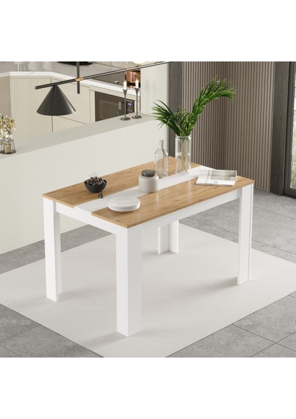 Lena Yemek Masası Mutfak Masası 120 x 80 Sepet-Beyaz fiyatları