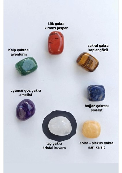 Çakra Taşları 7 Çeşit Doğal Taş 415