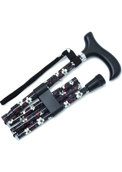 Kifidis MF606 Katlanır Baston B044-8361-BORDO Çiçekli