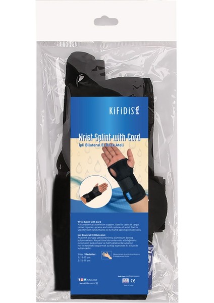 Kifidis Ipli Bilateral El Bilek Ateli Siyah / Black