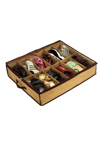 Ayakkabı Saklama Çantası 12 Bölmeli Shoes Under