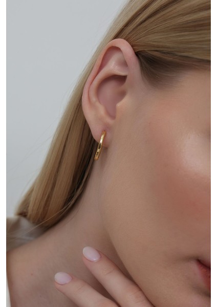 14 Ayar Altın Ajda Küpe 2 cm Gizli Kilitli modelleri