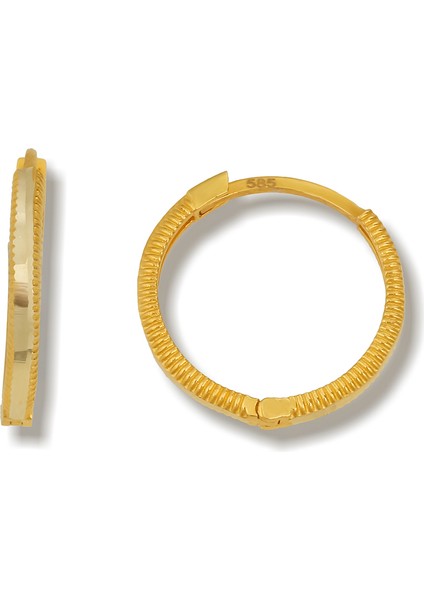 14 Ayar Altın Ajda Küpe 2 cm Gizli Kilitli indirimleri