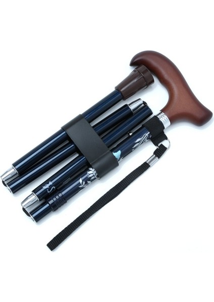 Kifidis 606SAW Taşlı Katlanır Baston 9033-2 Lacivert Desenli
