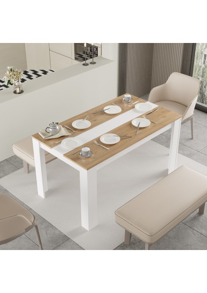 Lena Yemek Masası Mutfak Masası 140 x 80 Sepet-Beyaz modelleri