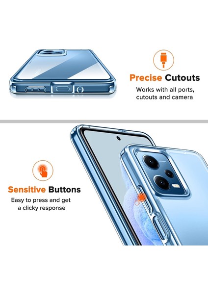 Xiaomi Redmi Note 12 Pro 5g Kılıf Kamera Çıkıntılı Korumalı Renksiz Yumuşak Şeffaf Silikon Kapak modelleri