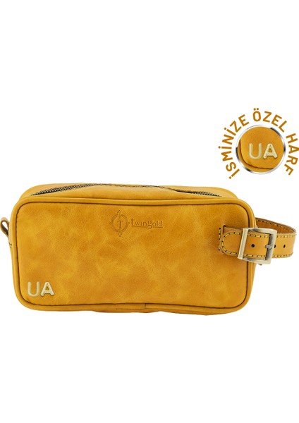 Dopp Kit Kişisel Bakım ve Seyehat Çantası - Hardal Sarısı