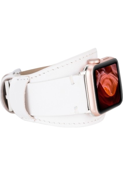 Deri El Yapımı Kadın ve Erkek Için Apple Watch Kordonu 38/40/41/42/44/49 mm Ultra Ultra 2