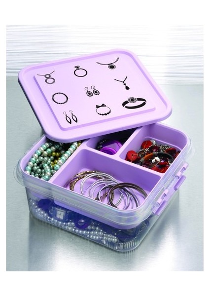 Takı Dikiş Kutusu Saklama Kabı - Hobi Kutusu
